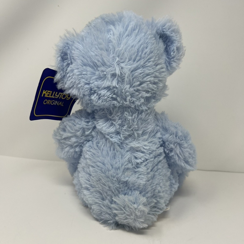 Kellytoy Original Blue Teddy Bear Plush 10" Soft Stuffed Animal Toy 2020 Bow Tie - Picture 3 of 14